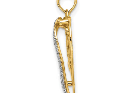 14k Yellow & Rhodium Jewelry Style K9155 - Classique Jewelry Inc.