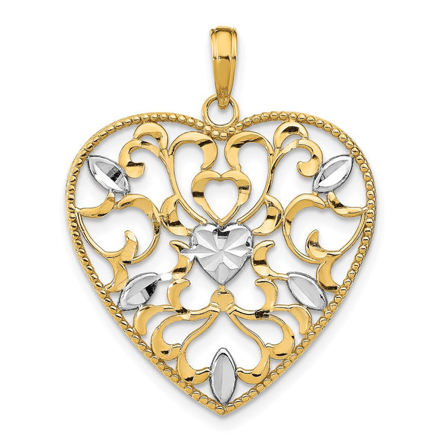 14k Yellow & Rhodium Jewelry Style K9158 - Classique Jewelry Inc.