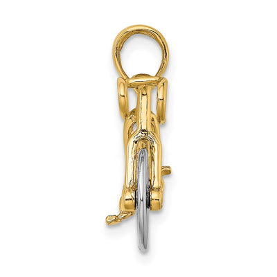 14K Two-tone 3-D Ten Speed Bicycle Charm