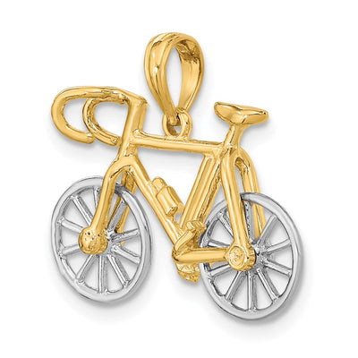 14K Two-tone 3-D Ten Speed Bicycle Charm