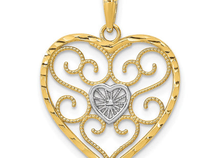 14k Yellow & Rhodium Jewelry Style K9169 - Classique Jewelry Inc.