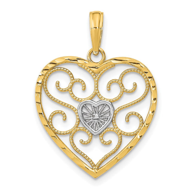 14k Yellow & Rhodium Jewelry Style K9169 - Classique Jewelry Inc.