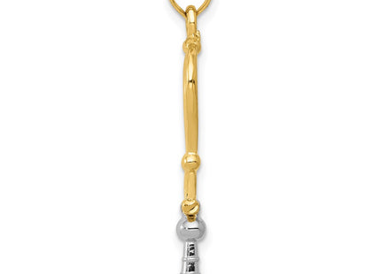 14k Two-tone Pendants Style K918 - Classique Jewelry Inc.