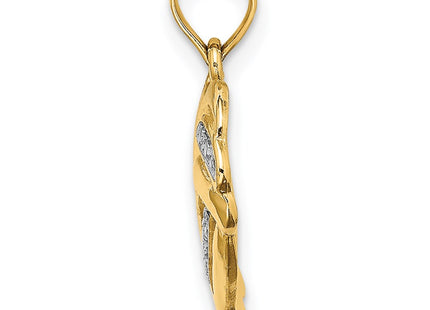 14k Yellow & Rhodium Jewelry Style K9188 - Classique Jewelry Inc.
