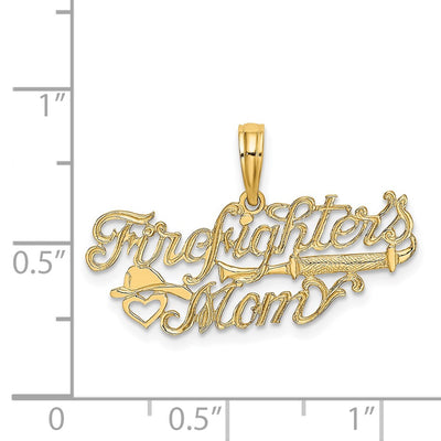 14K FIREFIGHTER'S MOM Charm