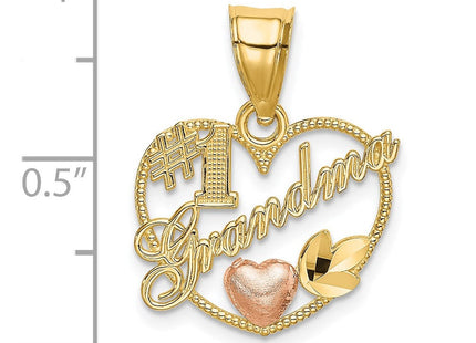 14K gold cross charm, another view