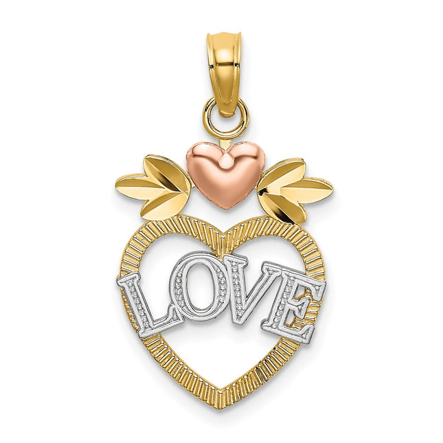 14k Two-tone Pendants Style K9206 - Classique Jewelry Inc.