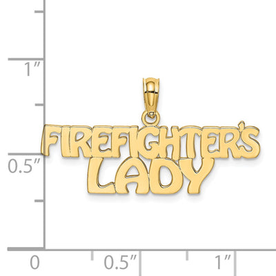 14K FIREFIGHTER'S LADY Charm