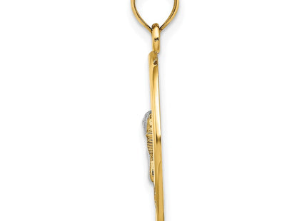 14k Yellow & Rhodium Jewelry Style K9213 - Classique Jewelry Inc.