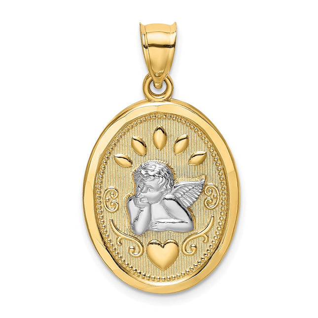 14k Yellow & Rhodium Jewelry Style K9213 - Classique Jewelry Inc.
