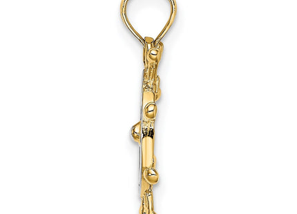 14k Yellow & Rhodium Jewelry Style K9214 - Classique Jewelry Inc.