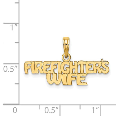 14K FIREFIGHTER'S WIFE Charm