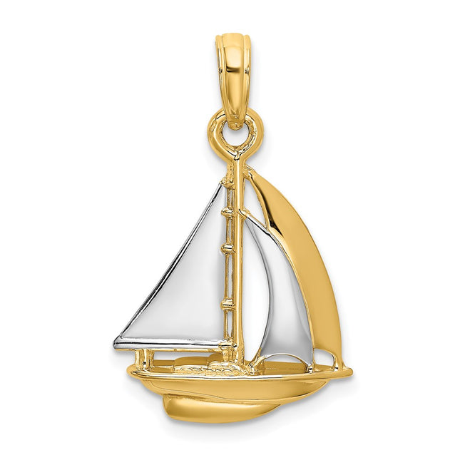 14k Yellow & Rhodium Jewelry Style K9221 - Classique Jewelry Inc.