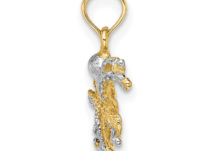 14k Yellow & Rhodium Jewelry Style K9222 - Classique Jewelry Inc.