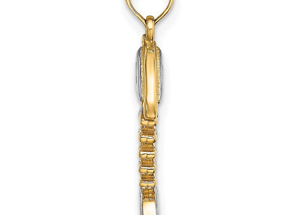 14k Yellow & Rhodium Jewelry Style K9230 - Classique Jewelry Inc.
