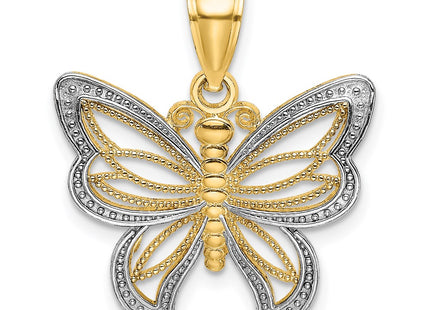 14K gold butterfly charm