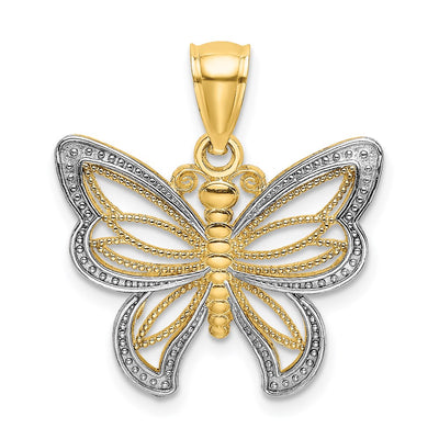 14K gold butterfly charm