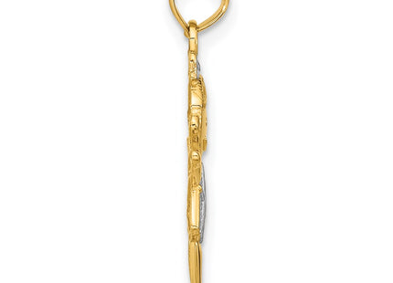 14k Yellow & Rhodium Jewelry Style K9244 - Classique Jewelry Inc.