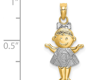 14k Yellow & Rhodium Jewelry Style K9244 - Classique Jewelry Inc.