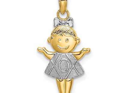 14k Yellow & Rhodium Jewelry Style K9244 - Classique Jewelry Inc.