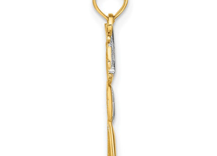 14k Yellow & Rhodium Jewelry Style K9245 - Classique Jewelry Inc.