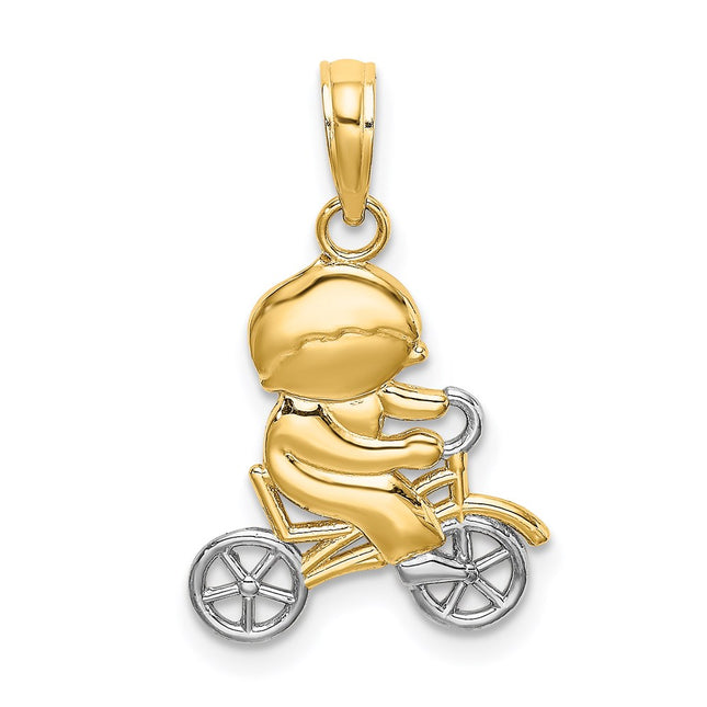 14k Yellow & Rhodium Jewelry Style K9246 - Classique Jewelry Inc.