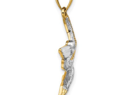 14k Yellow & Rhodium Jewelry Style K9247 - Classique Jewelry Inc.