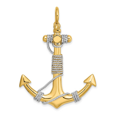 14K gold anchor charm