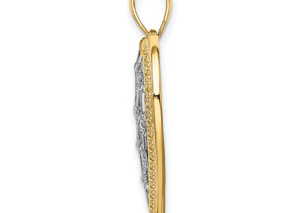 14k Yellow & Rhodium Jewelry Style K9255 - Classique Jewelry Inc.