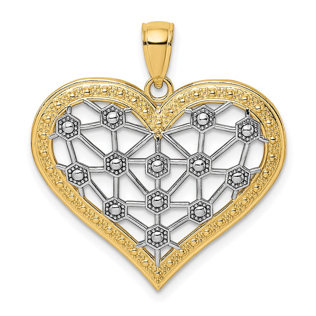 14k Yellow & Rhodium Jewelry Style K9255 - Classique Jewelry Inc.