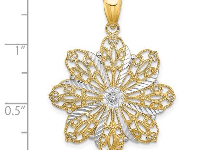 14k Yellow & Rhodium Jewelry Style K9256 - Classique Jewelry Inc.