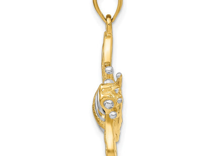 14k Yellow & Rhodium Jewelry Style K9257 - Classique Jewelry Inc.