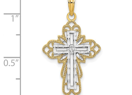14k Yellow & Rhodium Jewelry Style K9259 - Classique Jewelry Inc.