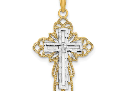 14k Yellow & Rhodium Jewelry Style K9259 - Classique Jewelry Inc.