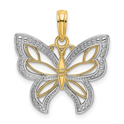 14K gold butterfly charm