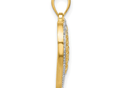 14k Yellow & Rhodium Jewelry Style K9265 - Classique Jewelry Inc.