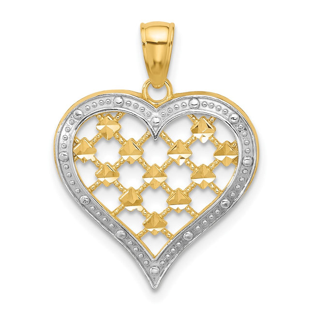 14k Yellow & Rhodium Jewelry Style K9265 - Classique Jewelry Inc.