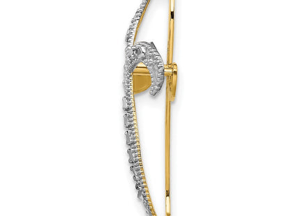 14k Yellow & Rhodium Jewelry Style K9272 - Classique Jewelry Inc.
