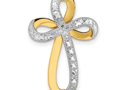 14k Yellow & Rhodium Jewelry Style K9272 - Classique Jewelry Inc.