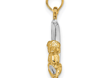 14k Yellow & Rhodium Jewelry Style K9273 - Classique Jewelry Inc.