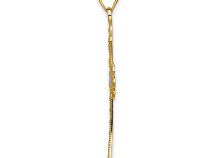 14k Yellow & Rhodium Jewelry Style K9274 - Classique Jewelry Inc.