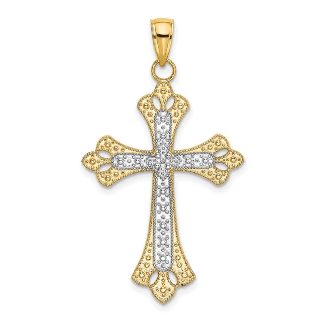 14k Yellow & Rhodium Jewelry Style K9274 - Classique Jewelry Inc.