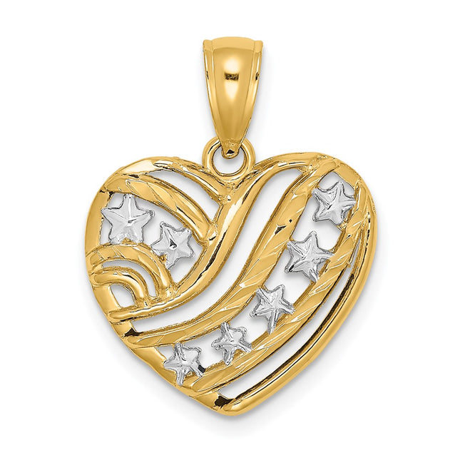 14k Yellow & Rhodium Jewelry Style K9277 - Classique Jewelry Inc.