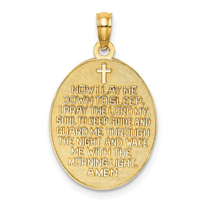 14K w/Rhodium Reversible CHILDS PRAYER w/Boy Charm