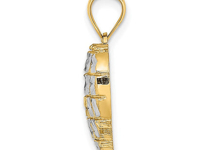 14K gold heart charm, alternate view