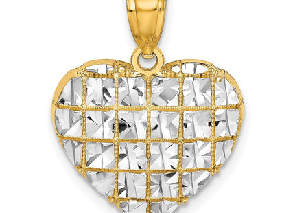 14K gold heart charm