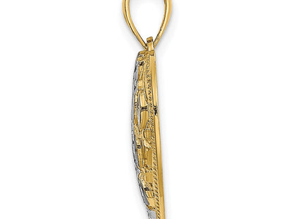 14k Yellow & Rhodium Jewelry Style K9298 - Classique Jewelry Inc.