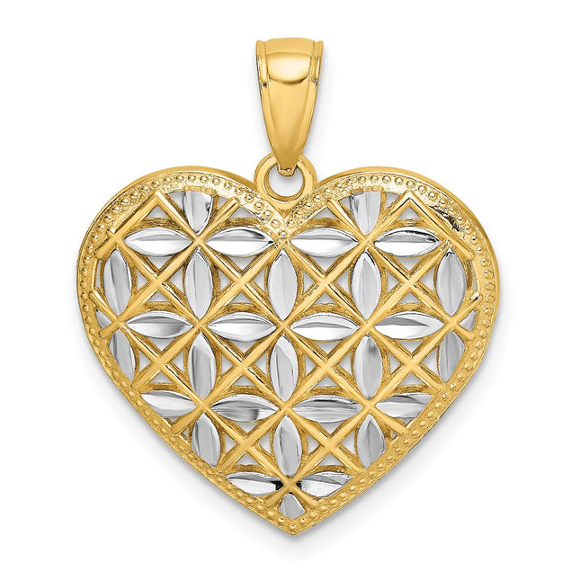 14k Yellow & Rhodium Jewelry Style K9298 - Classique Jewelry Inc.