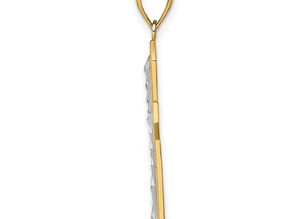 14k Yellow & Rhodium Jewelry Style K9299 - Classique Jewelry Inc.