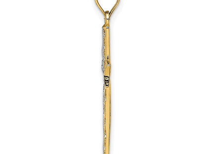 14k Yellow & Rhodium Jewelry Style K9302 - Classique Jewelry Inc.